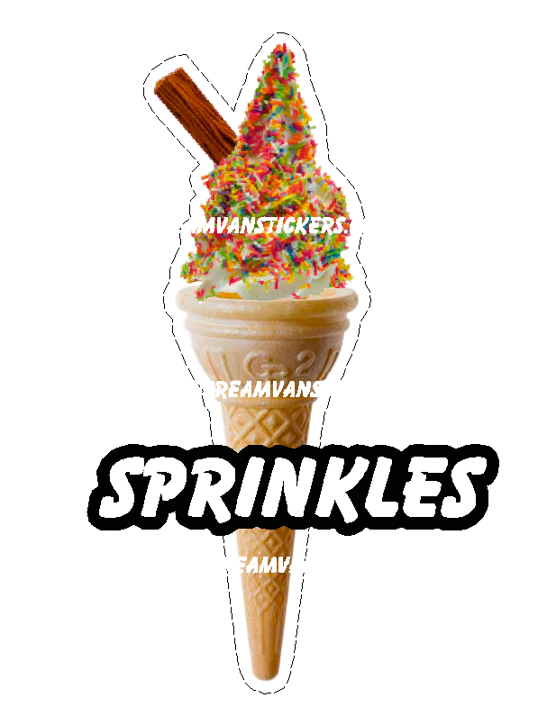 whippy soft ice cream Single Cone Sprinkles  With Flake