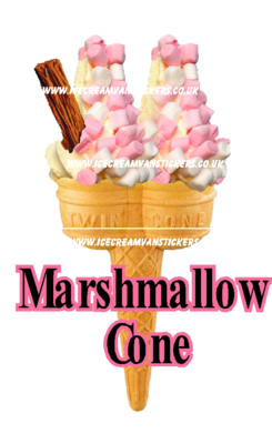 whippy soft ice cream Twin Cone Marshmallow With 99 Flake 