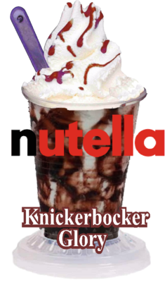 whippy soft ice cream Nutella sundae/knickerbocker Vinyl Printed Sticker 