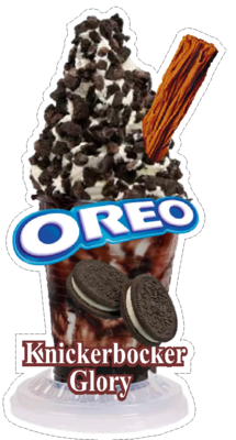 whippy soft ice cream  Oreo  Vinyl Printed Sticker 