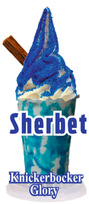 whippy soft ice cream Sherbet sundae/knickerbockerVinyl Printed Sticker 