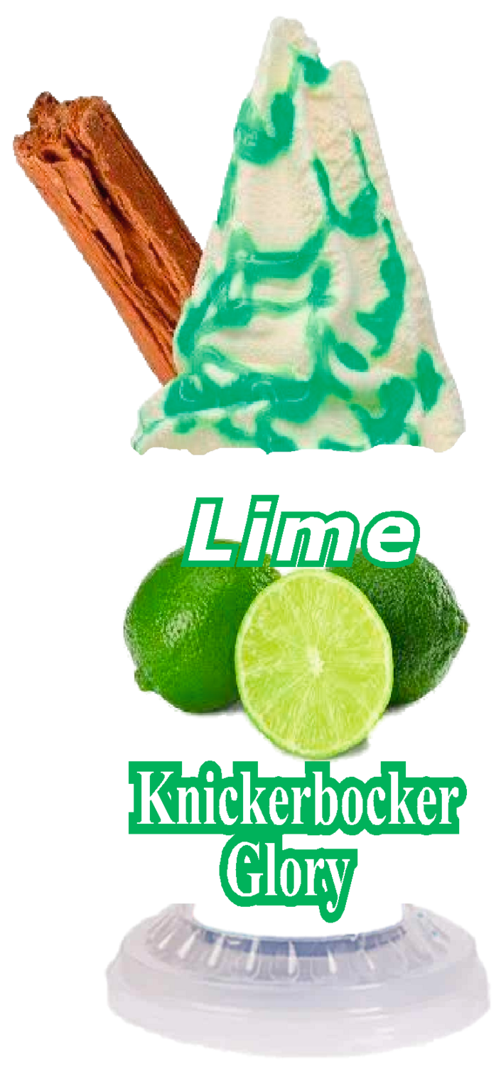 whippy soft ice cream lime sundae/knickerbocker Vinyl Printed Sticker