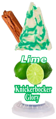 whippy soft ice cream lime sundae/knickerbocker Vinyl Printed Sticker