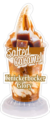 whippy soft ice cream salted caramel sundae/knickerbockerVinyl Printed Sticker