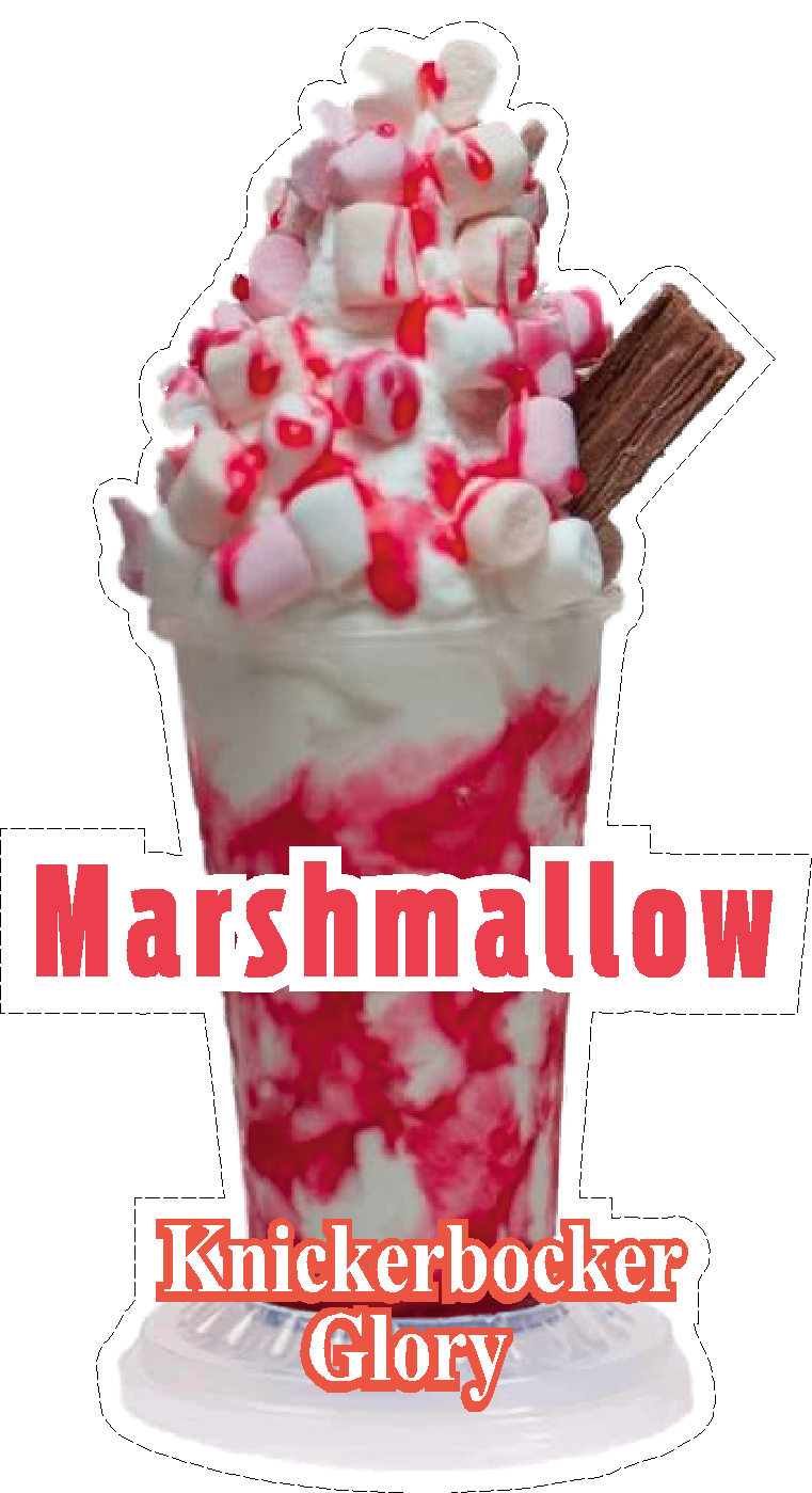 whippy soft ice cream marshmellow
  ice cream sundae/knickerbocker glory  without flake
Vinyl Printed Sticker