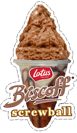 whippy soft ice cream Biscoff Screwball Vinyl Printed Sticker 