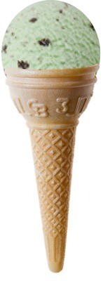 Hard Scooped Mint  Ice Cream Single Cone 