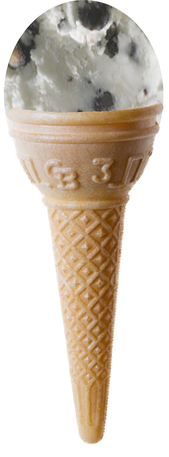 Hard Scooped oreo Ice Cream Single Cone