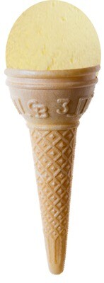 Hard Scooped dairy vanilla   Ice Cream Single Cone