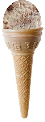 Hard Scooped toffee Ice Cream Single Cone