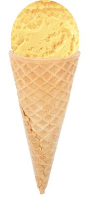 Hard Scooped banana  Ice Cream  twist  Cone
