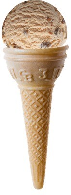 Hard Scooped rum and raisin  Ice Cream Single Cone