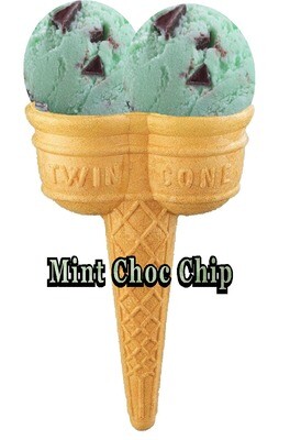 Hard Scooped double mint    Ice Cream Twin Cone