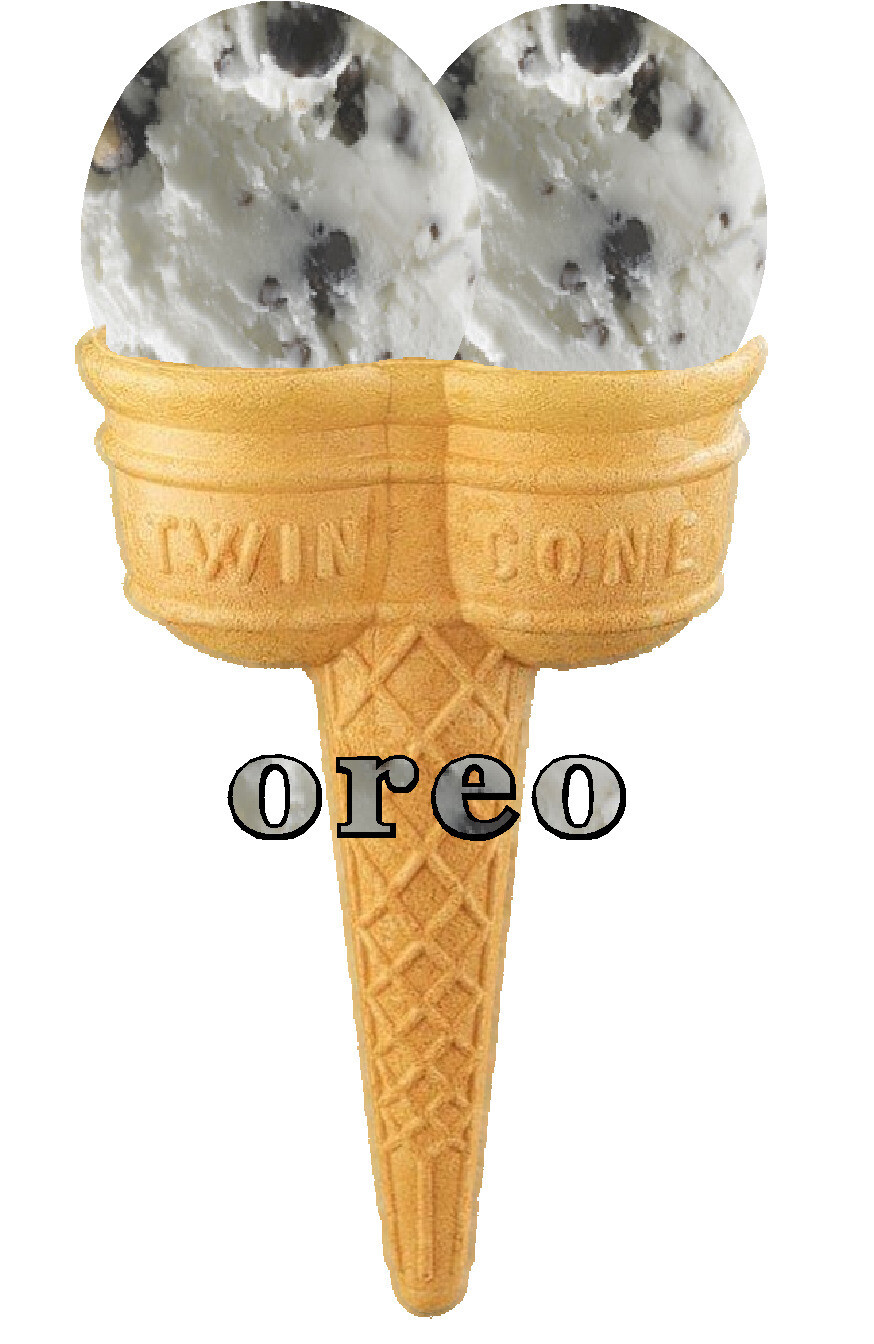 Hard Scooped double oreo

Ice Cream Twin Cone