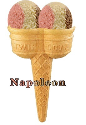 Hard Scooped  double napoleon 

Ice Cream Twin Cone
