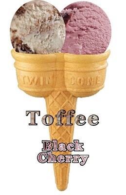 Hard Scooped  toffee and black cherry

Ice Cream Twin Cone