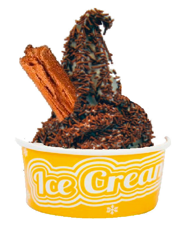 chocolate sprinkles  with  flake  whippy tub