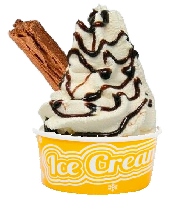 chocolate juice   with  flake  whippy tub