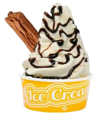 chocolate juice   with  flake  whippy tub