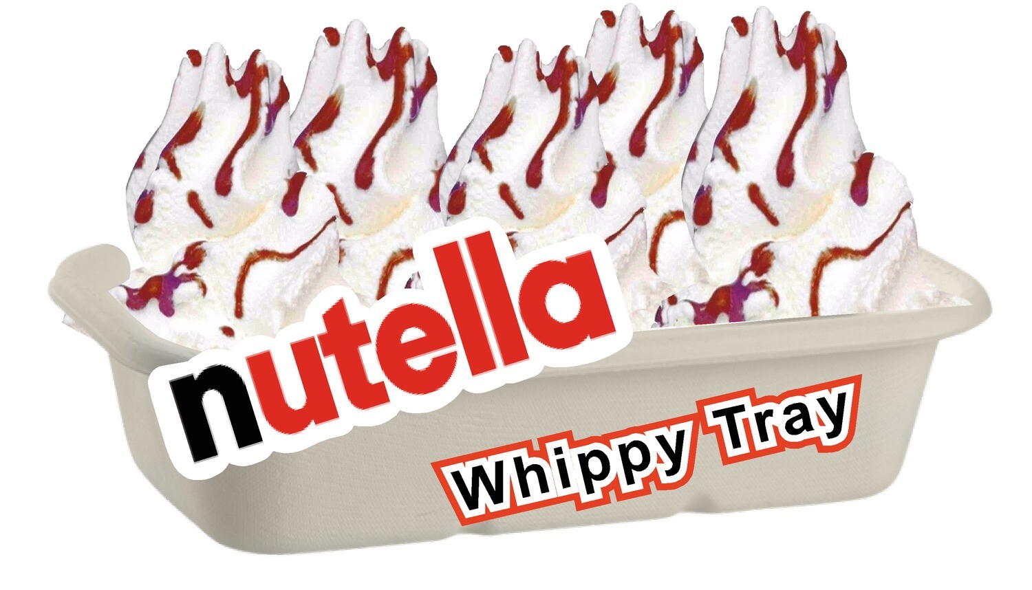 whippy soft ice cream tray nutella sauce