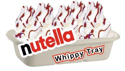 whippy soft ice cream tray nutella sauce