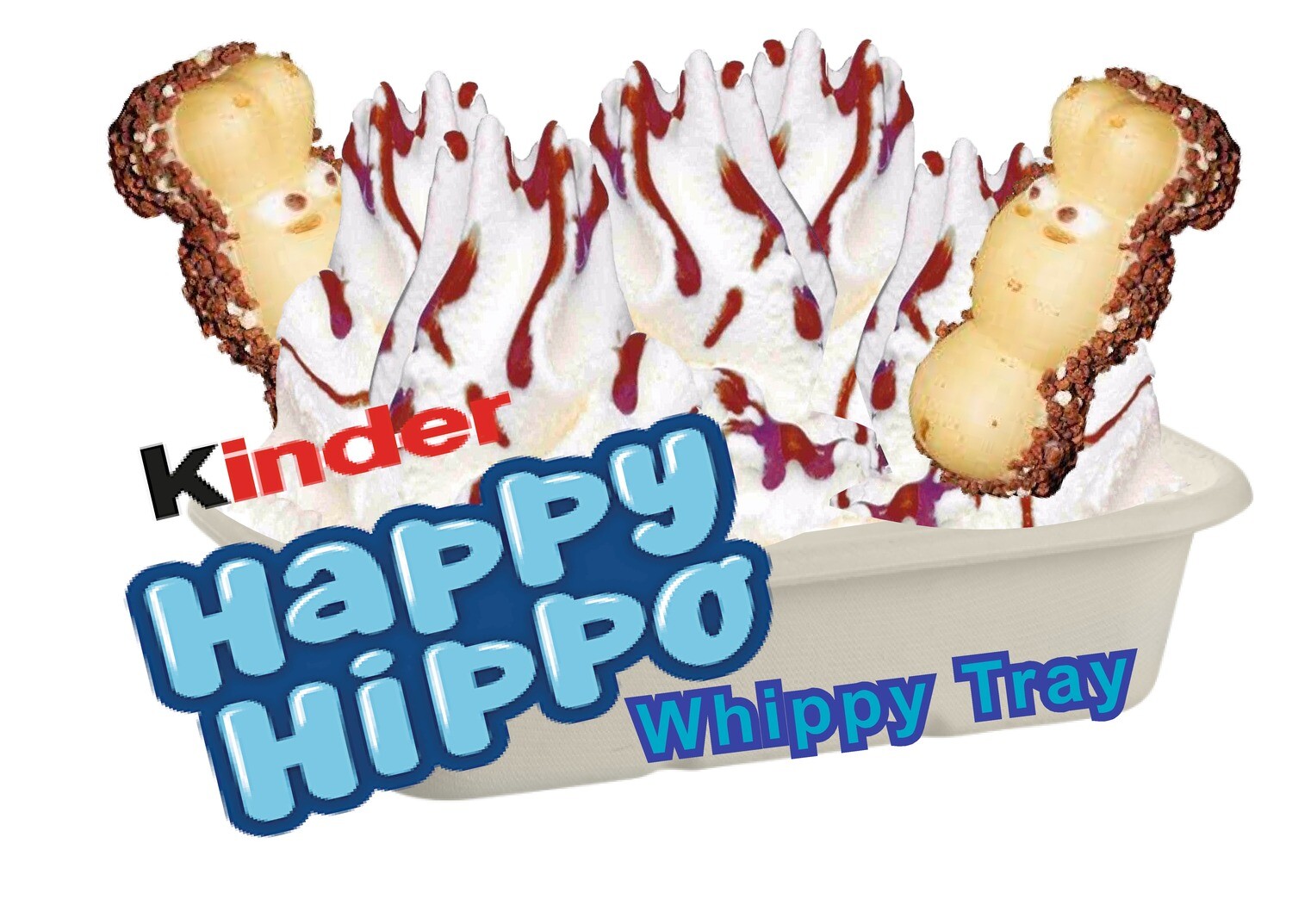 whippy soft ice cream tray hippo