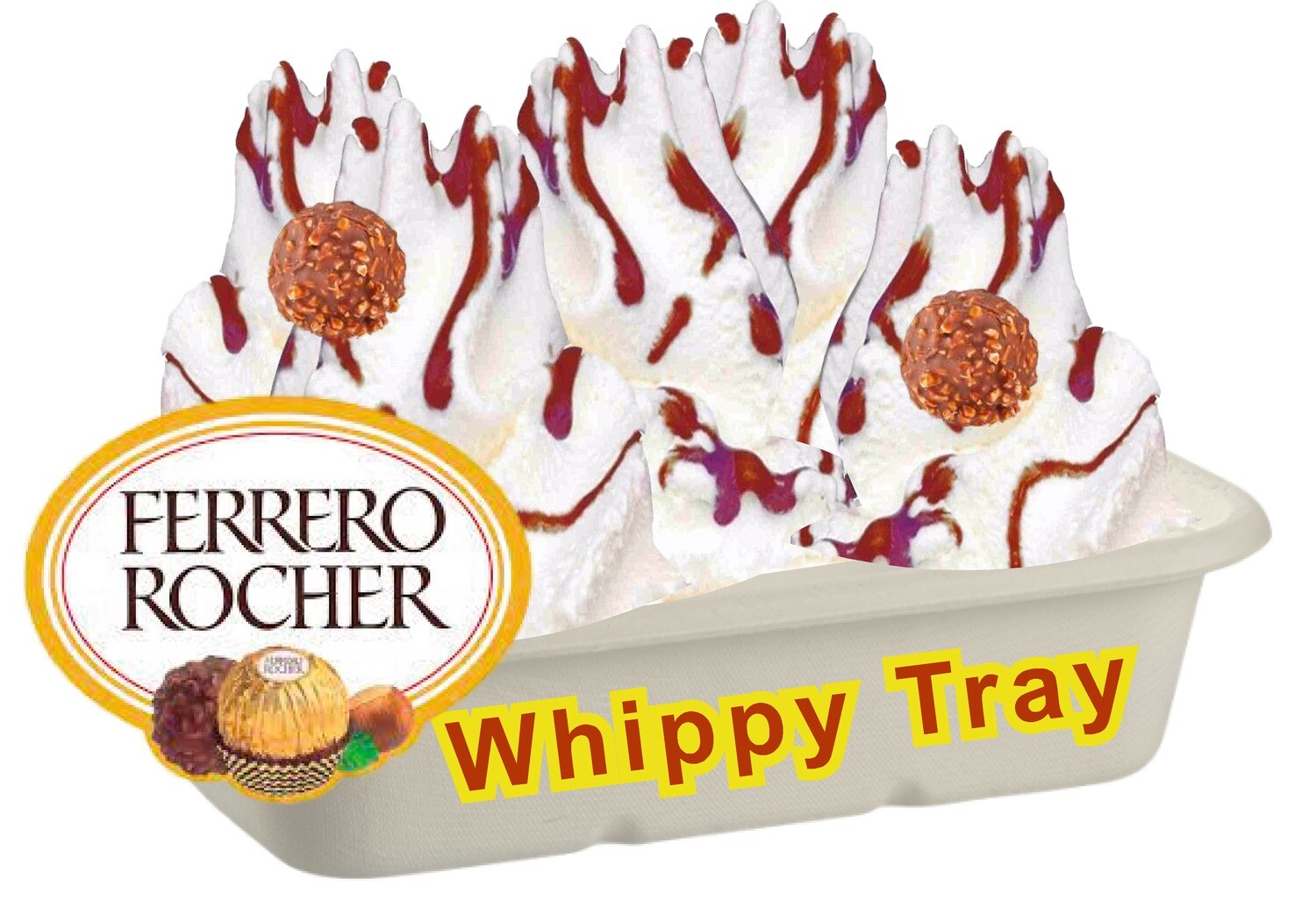whippy soft ice cream tray ferro rocher
