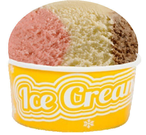 Neapolitan scooped tub