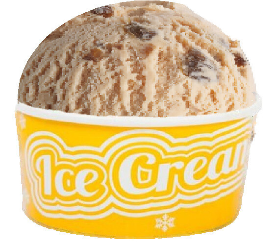 rum and raisin   scooped tub