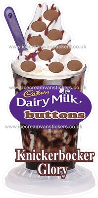 whippy soft ice cream  buttons Knickerbockerglory  Vinyl Printed Sticker