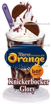 whippy soft ice cream  chocolate orange  Knickerbockerglory  Sticker 