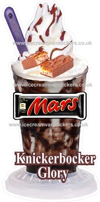 whippy soft ice cream  mars  Knickerbockerglory   Vinyl Printed Sticker