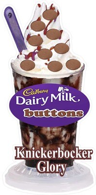 whippy soft ice cream cadbury buttons sundae/knickerbocker Vinyl Printed Sticker