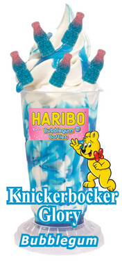 whippy soft ice cream Haribo Blue Bottle  Sundae  Printed Sticker