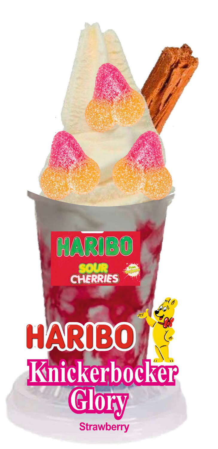 whippy soft ice cream Haribo Sour Cherry Knickerbockerglory Printed Sticker