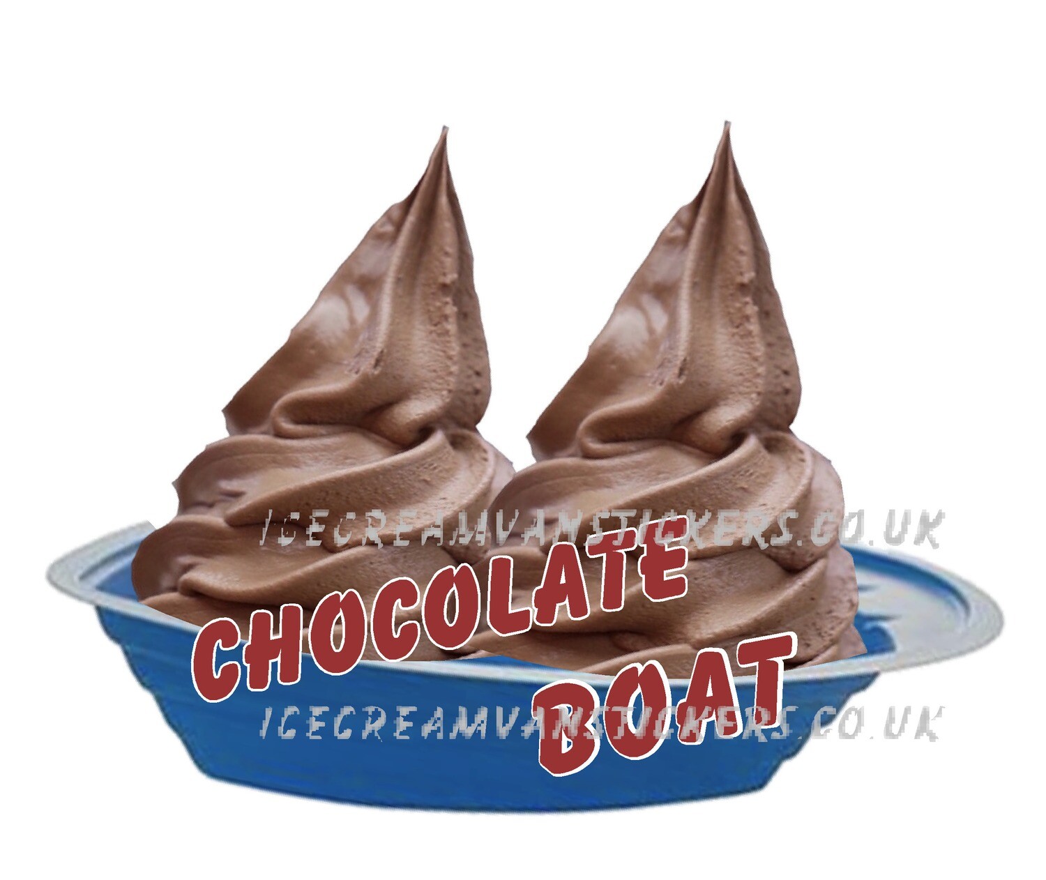 chocolate ice cream boat