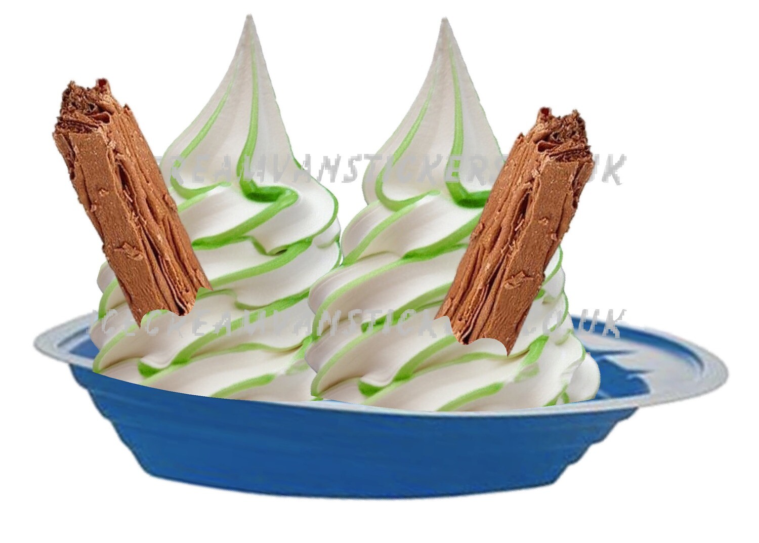 lime  Boat with 2 flakes