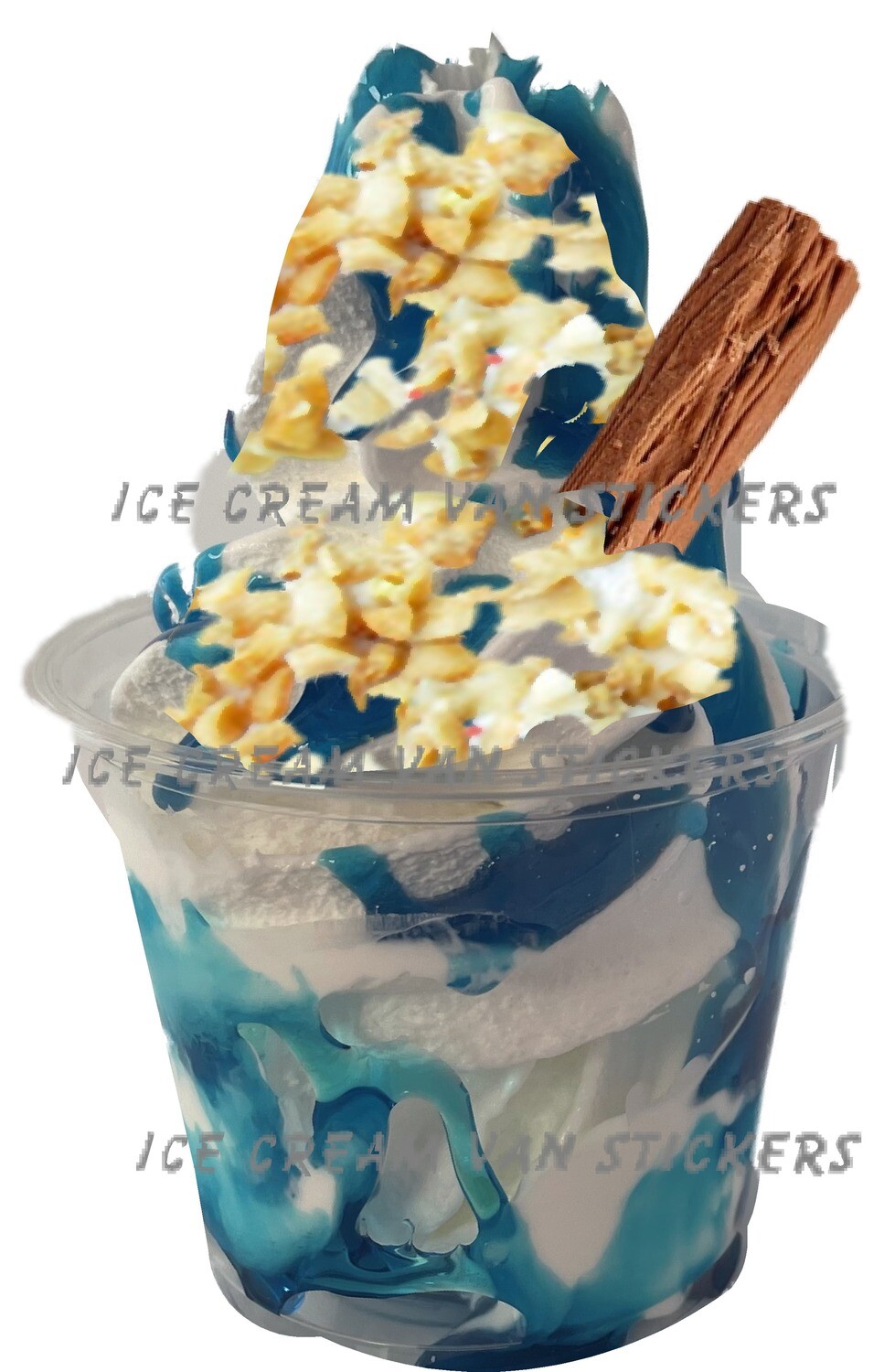 bubblegum and nuts  with  flake  clear  whippy tub