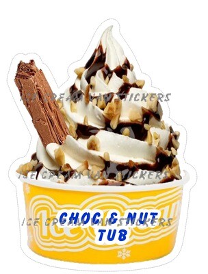 chocolate and nuts  with  flake   whippy tub