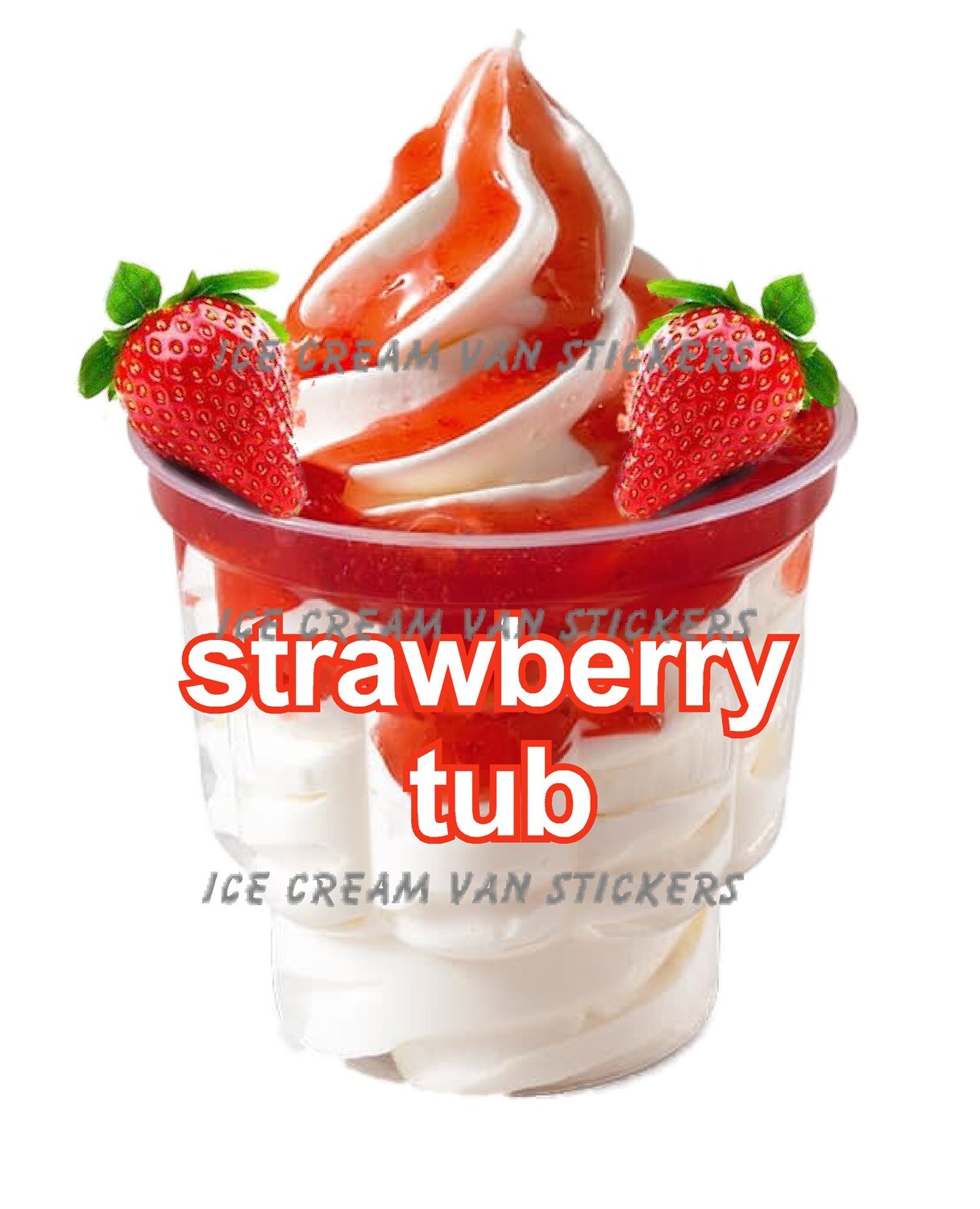 fresh strawberry  clear  whippy tub