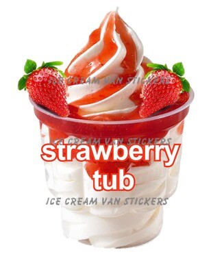 fresh strawberry  clear  whippy tub