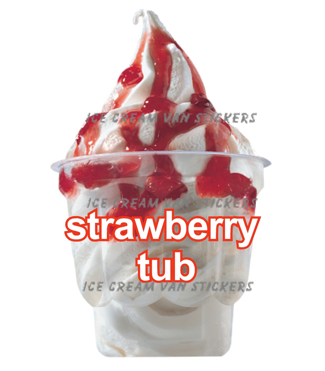 strawberry  clear  whippy tub