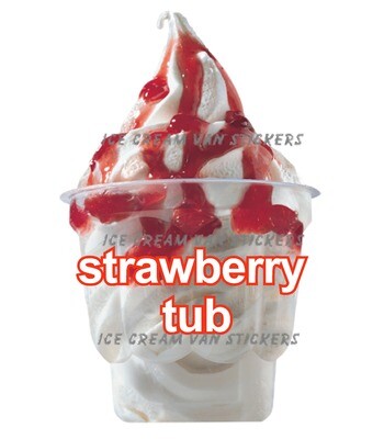 strawberry  clear  whippy tub