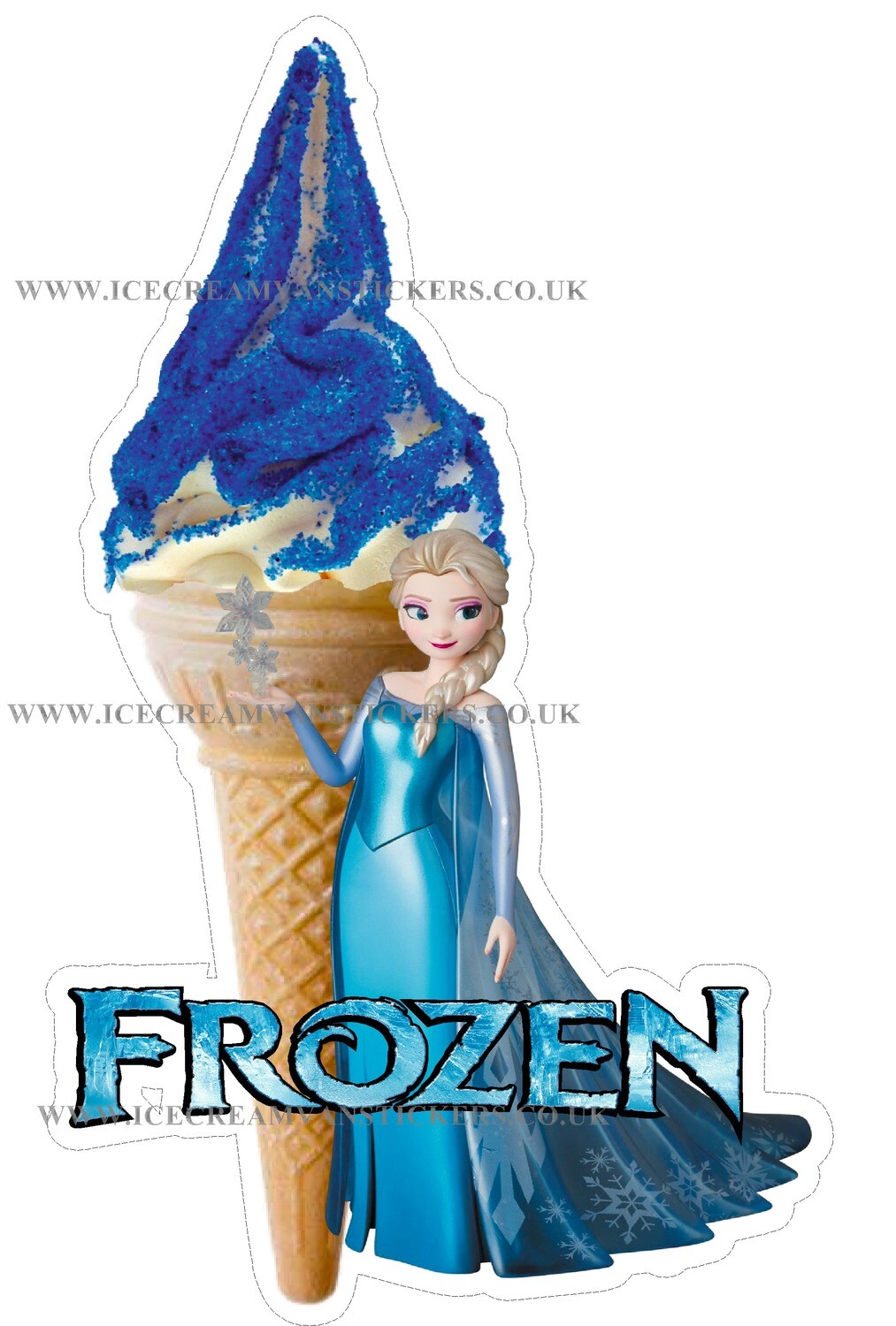 whippy soft ice cream Single Cone frozen blue  sherbet