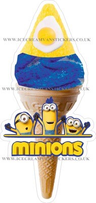 whippy soft ice cream Single Cone minions blue/yellow sherbet