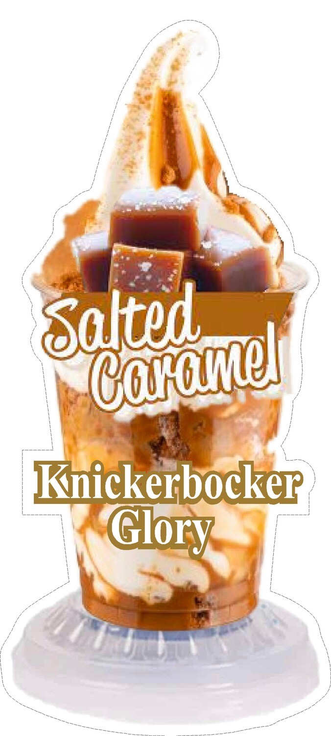 whippy soft ice cream salted twirl  sundae/knickerbockerVinyl Printed Sticker