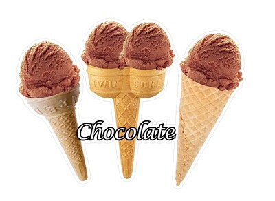 chocolate flavoured scoop