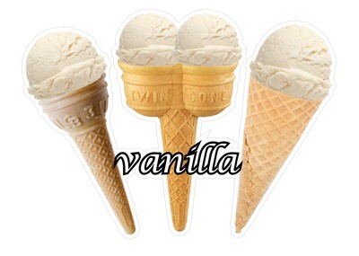 vanilla flavoured scoop