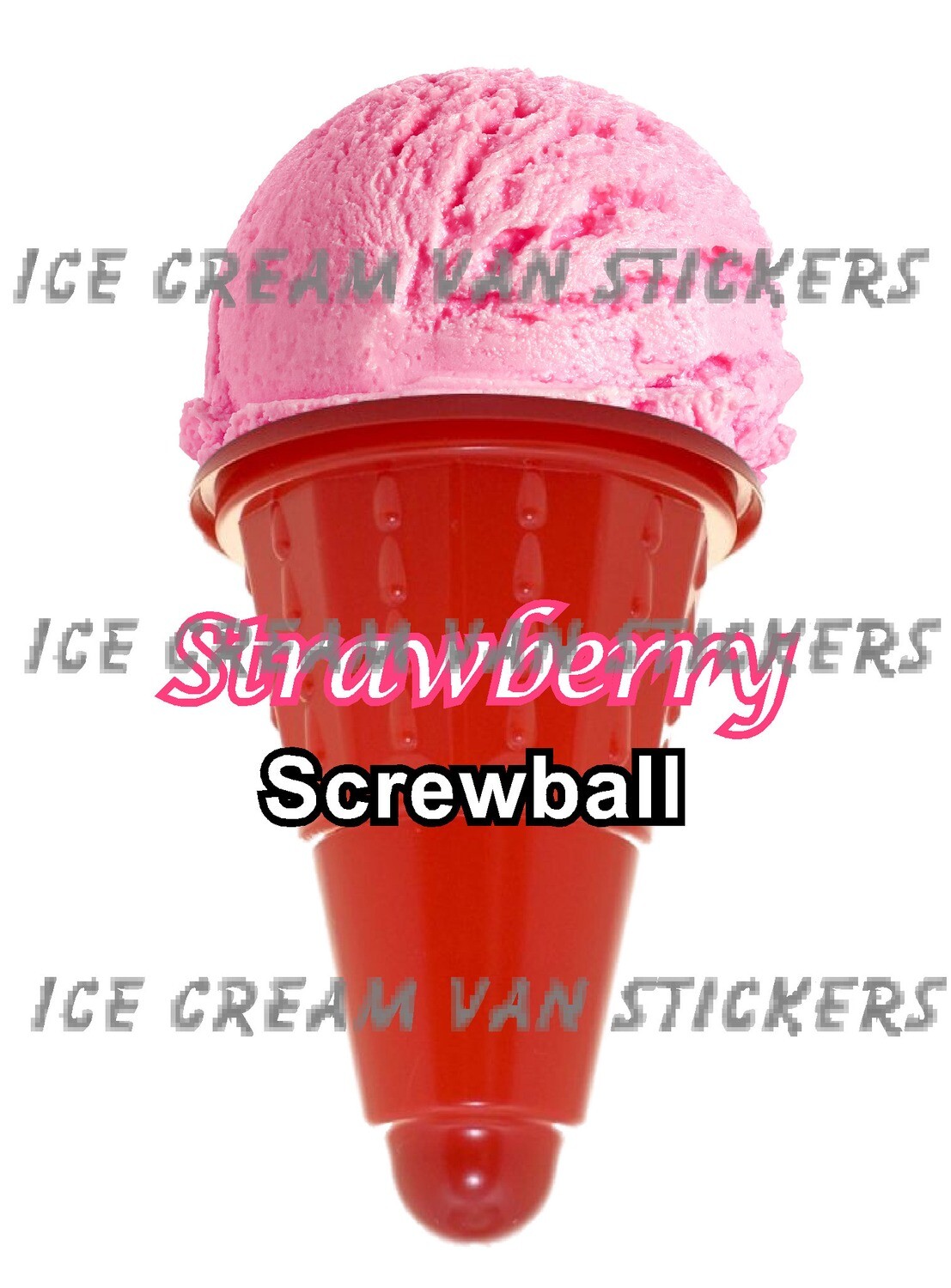 scoop ice cream strawberry  flavour
Screwball Vinyl Printed Sticker