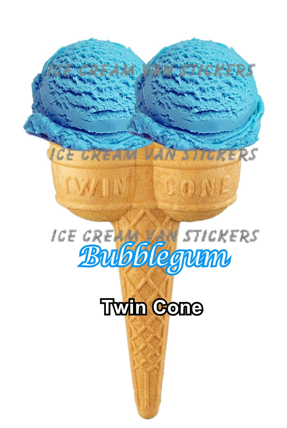 Hard Scooped bubblegum Ice Cream double Cone